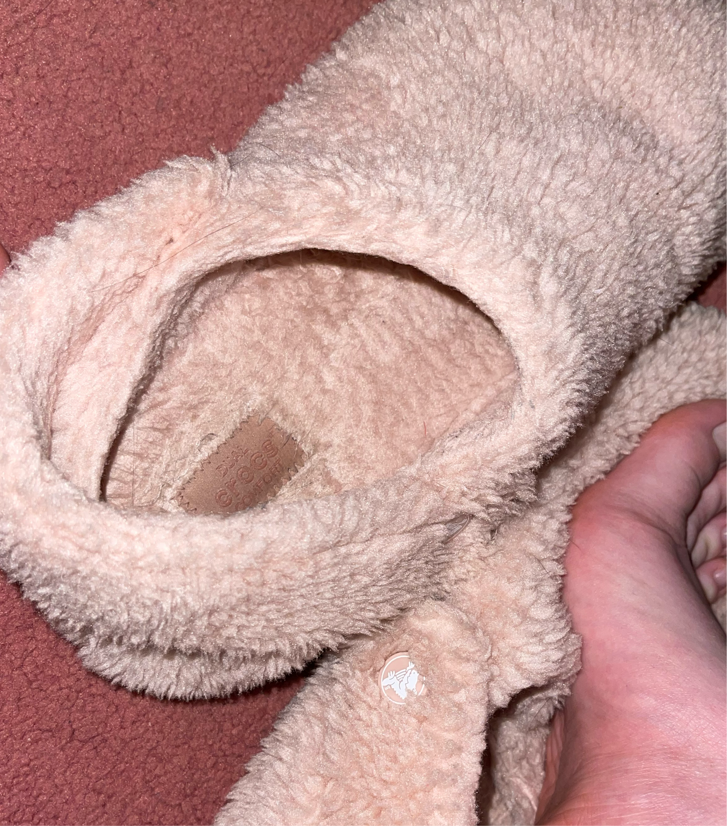 Well Worn Cr0cs Cozy Slippers in Pink