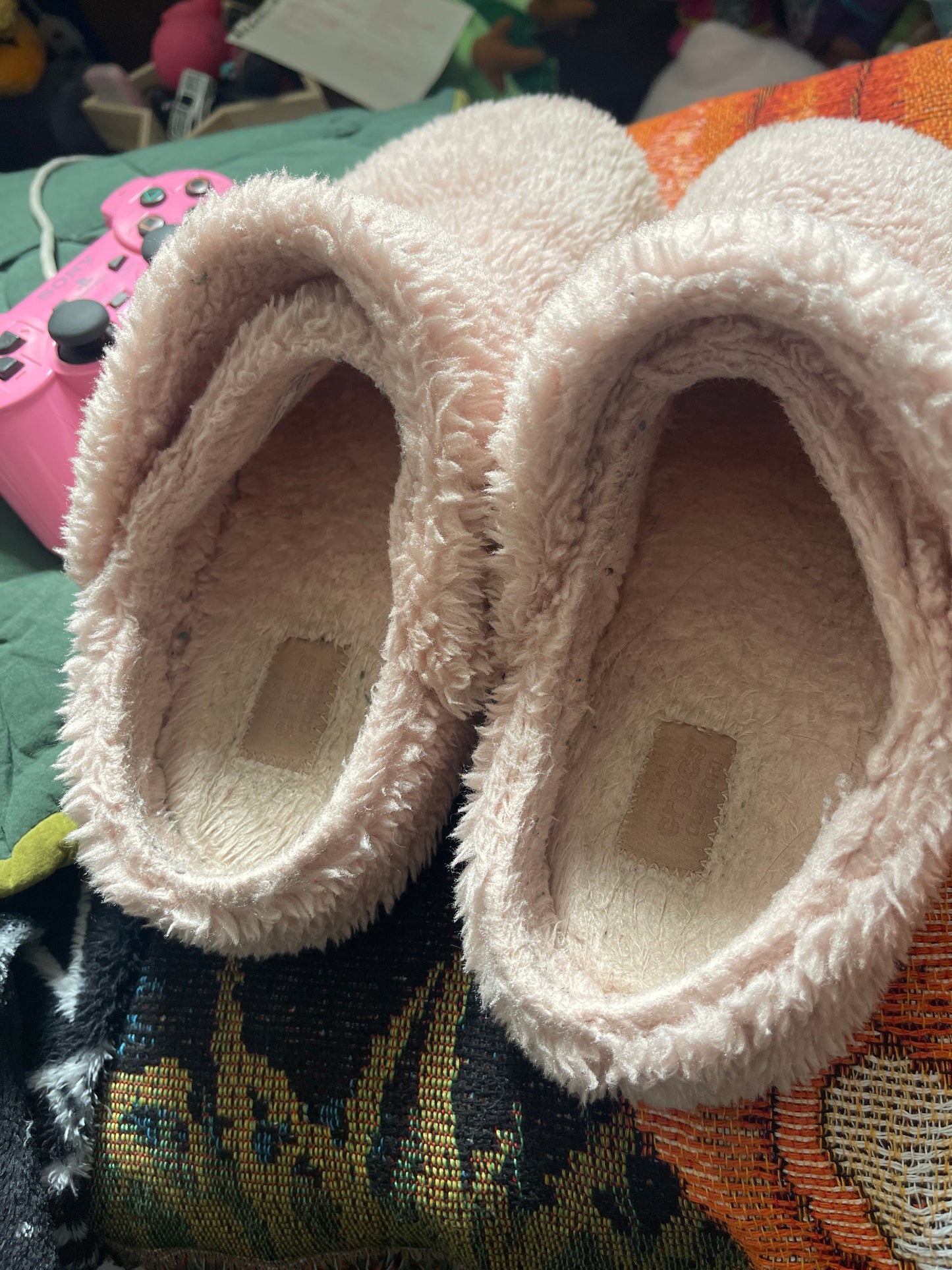 Well Worn Cr0cs Cozy Slippers in Pink