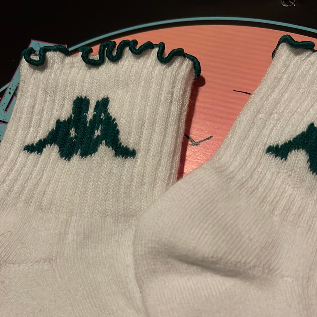 Worn to Order: 'Kappa Green Frill Ankle' 2 Day Wear Socks