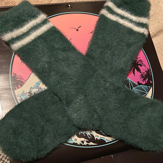 Worn to Order: 'Fluffy Green' 2 Day Wear Socks