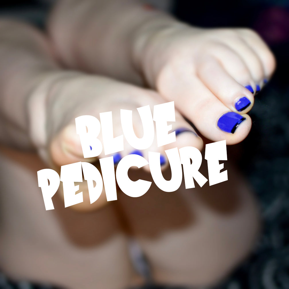 Blue Pedicure Photo Set